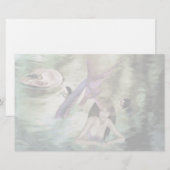 Kleine zeemeerminnende schrijfbenodigdheden briefpapier (Voorkant / Achterkant)