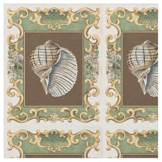 Kleine Zeemeerminnenschelpen Stof (Close Up)