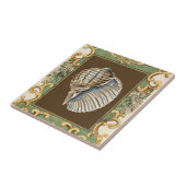 Kleine Zeemeerminnenschelpen Tegeltje (Zijkant)