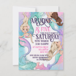  kleine zeemeerminuitnodigingen kaart