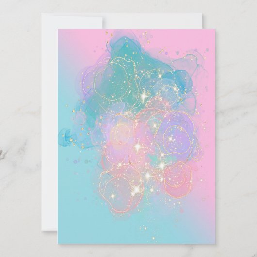  kleine zeemeerminuitnodigingen kaart (Achterkant)