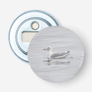 Kleine zeemeeuw button flesopener