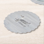 Kleine zeemeeuw kartonnen onderzetters (Gekanteld)