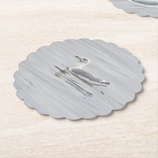 Kleine zeemeeuw kartonnen onderzetters (Gekanteld)