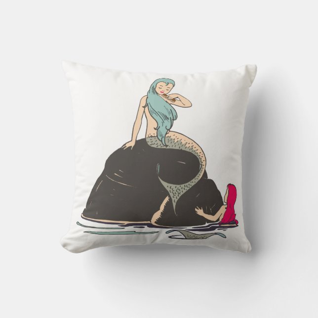 Kleine zeemmeisjes Fantasy Fairysproart Kussen (Voorkant)