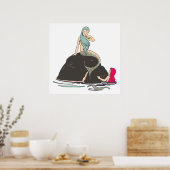 Kleine zeemmeisjes Fantasy Fairysproart Poster (Keuken)