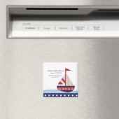 Kleine zeilboot Navy Baby shower Magnet Favor (Insitu (Vaatwasser))