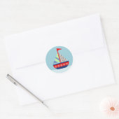 Kleine zeilboot Vaar weg met mij Envelope Seals Ronde Sticker (Envelop)