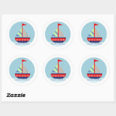 Kleine zeilboot Zeil met mij Favor Stickers (Vel)