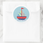 Kleine zeilboot Zeil met mij Favor Stickers (Tas)