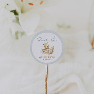 Kleine Zeiler Teddybeer Baby Shower Favor Ronde Sticker