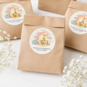 Kleine Zeiler Zeevaart Baby Shower Bedankt Ronde Sticker