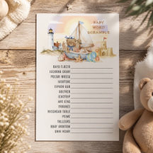 Kleine Zeiler Zeevaart Baby Shower Spelkaart