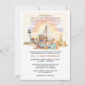 Kleine Zeiler Zeevaart Babyshower Uitnodiging (Voorkant)