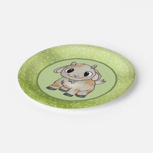 kleine ziege  papieren bordje (Gekanteld)