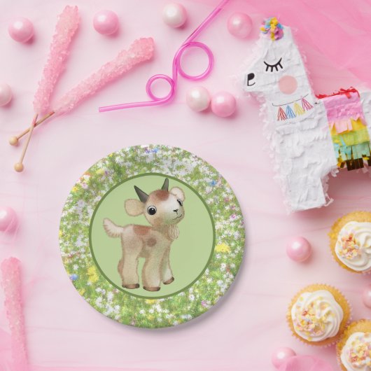 kleine ziege pappteller papieren bordje (Feest)