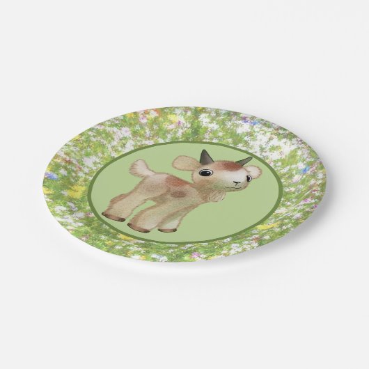 kleine ziege  pappteller papieren bordje (Gekanteld)