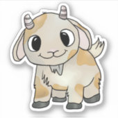 kleine Ziege  Sticker (Voorkant)