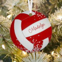 kleine zilveren sterren rode volleybal aandenken j