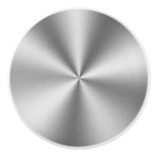 Kleine zilveren tinten roestvrij staal keramische knop (Voorkant)