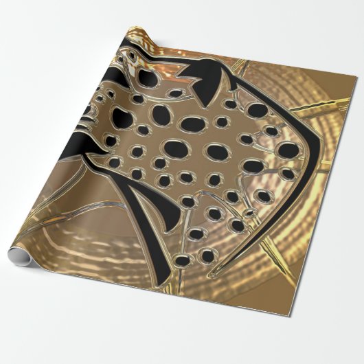 Kleine zilverkleurige zilverkleurige en zwarte gla cadeaupapier (Uitgerold)