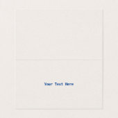 Kleine Zingende Rood Blauwe Vogel op Branch Flower Visitekaartje (Binnenkant ongevouwen)