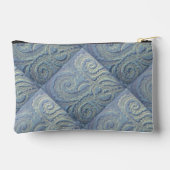 Kleine Zippered Blauwe Brocade Accessoirezak Etui (Achterkant)