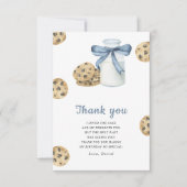 Kleine zoete cookie verjaardagsfeestje dank je bedankkaart (Voorkant)