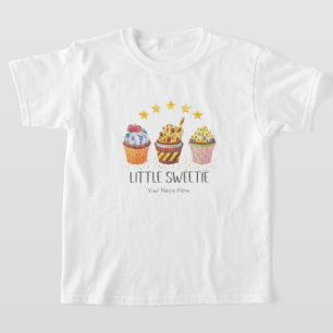 Kleine Zoete Heldere Kleuren Waterverf Cupcakes T-shirt