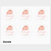Kleine Zoete Pompoen Baby Shower Bedankt Ronde Sticker (Vel)