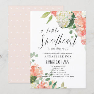 Kleine zoete Roos en Baby shower Kaart