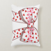 Kleine Zoetehart Boog Gepersonaliseerd Accent Kussen (Voorkant(Verticaal))