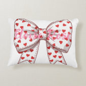 Kleine Zoetehart Boog Gepersonaliseerd Accent Kussen (Achterkant)