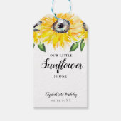 Kleine zonbloem Eerste Elegant Geel Cadeaulabel (Voorkant)