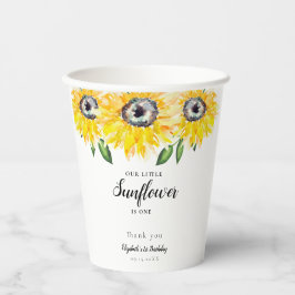 Kleine zonbloem Eerste Elegant Geel Papieren Bekers