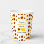 Kleine Zonnebloem 1e verjaardag Papieren Bekers (Voorkant)