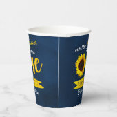 Kleine Zonnebloem 1e verjaardag Papieren Bekers (Rechts)