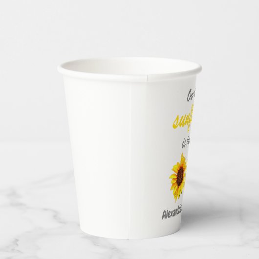 Kleine Zonnebloem 1e verjaardag Papieren Bekers (Rechts)