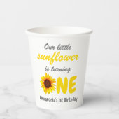 Kleine Zonnebloem 1e verjaardag Papieren Bekers (Voorkant)