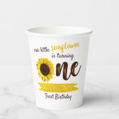 Kleine Zonnebloem 1e verjaardag Papieren Bekers (Voorkant)