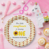 Kleine Zonnebloem 1e verjaardag Papieren Bordje (Feest)