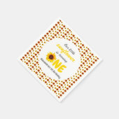 Kleine Zonnebloem 1e verjaardag Servet (Hoek)