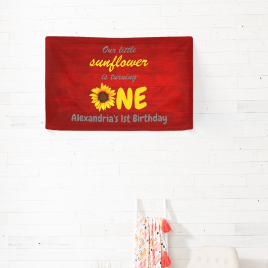 Kleine Zonnebloem 1e verjaardag Spandoek (Insitu)