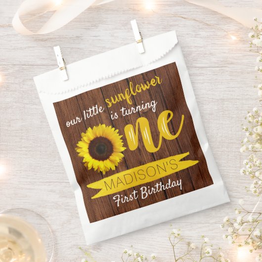 Kleine Zonnebloem 1e Verjaardagsfeest Bedankzakje (Geknipt)