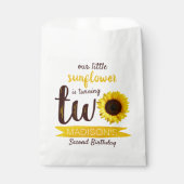 Kleine zonnebloem 2e verjaardag bedankzakje (Voorkant)