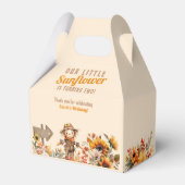 Kleine Zonnebloem Herfst Verjaardag Bedankdoosjes (Voorkant Zijde)