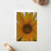Kleine zonnebloem notitiekaartje (Voorkant / Achterkant in situ)
