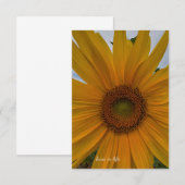 Kleine zonnebloem notitiekaartje (Voorkant / Achterkant)