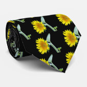 Kleine zonnebloem stropdas (Opgerold)
