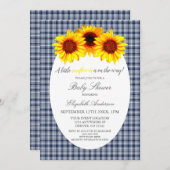 Kleine zonnebloempitten Baby shower Kaart (Voorkant / Achterkant)